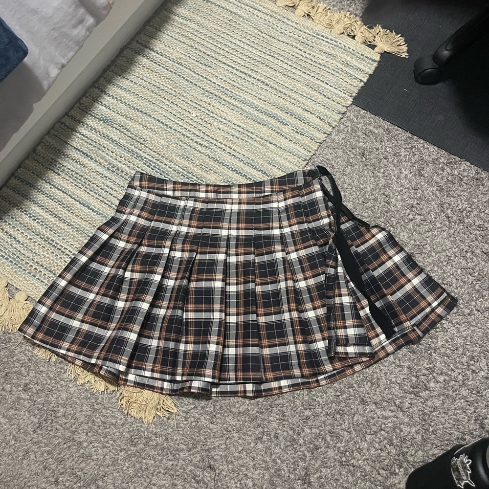 Hesperus Plaid Pleated Mini Skirt